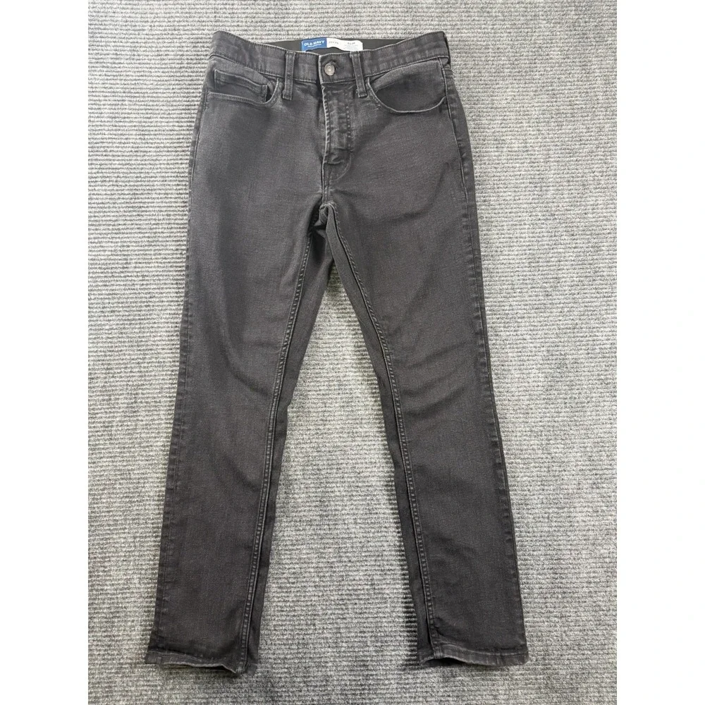 Old Navy Slim Fit 5-Pocket Pants - Charcoal Black / Dark Gray (30x30)